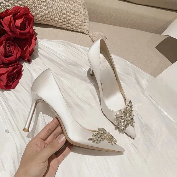 Women French Stiletto Bridal Heels
