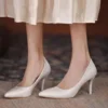 Women French Stiletto Bridal Heels