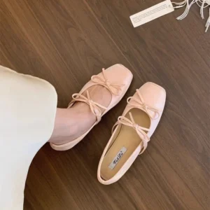 Mary Jane Satin Ballet Flats