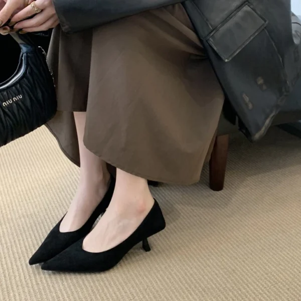Women French Suede Stiletto Heels