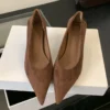 Women Suede Pointed Stiletto Heels