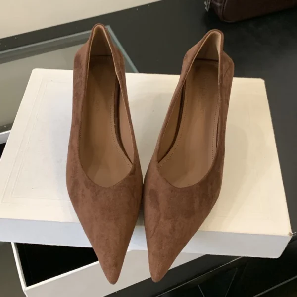 Women Suede Pointed Stiletto Heels
