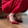 Women Embroidered Stiletto Wedding Heels