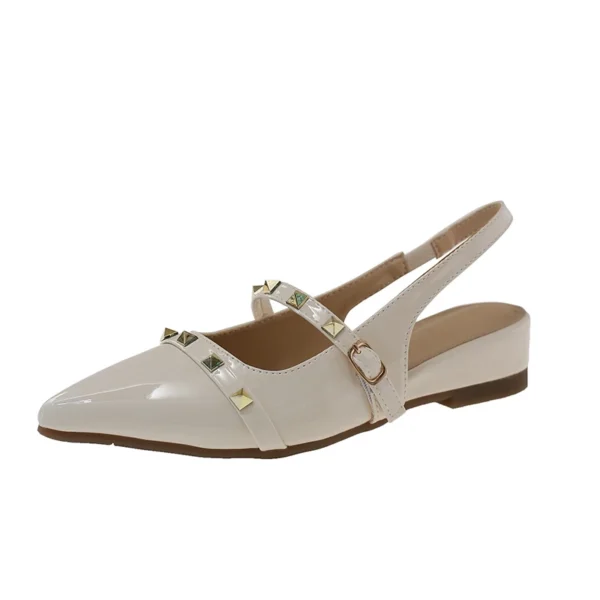 Women Studded Leather Slingback Sandals