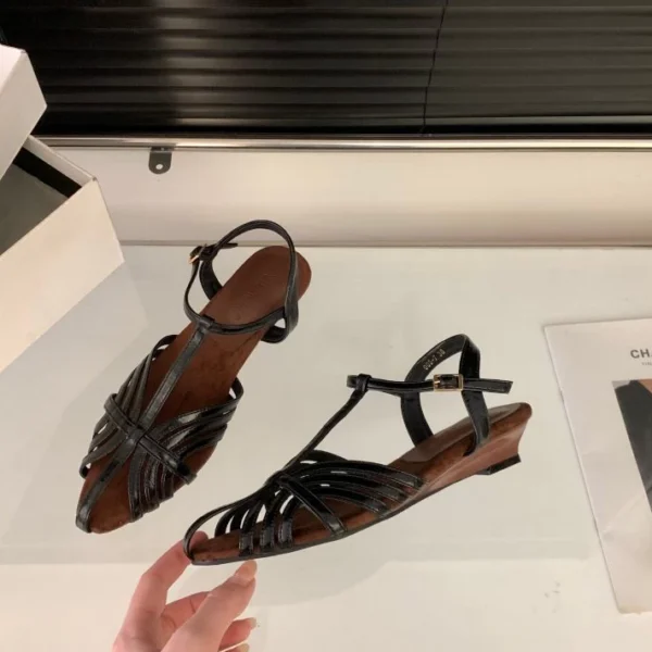 Women Hollow Roman Chunky Heels